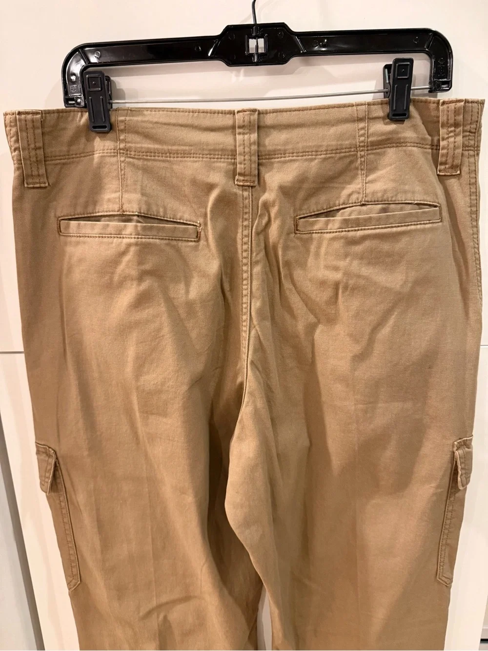 Wrangler Authentics Men’s Khaki Stretch Cargo Pants 33x34 NWT
